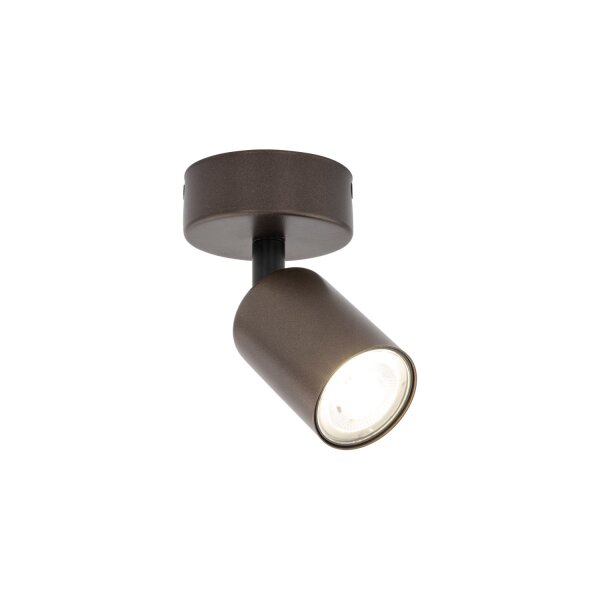 Deckenlampe Metall GU10 verstellbar Ø 12 cm klein Braun LIDIA