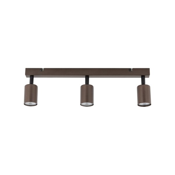 Deckenleuchte 3-flammig Metall Braun 60 cm GU10 verstellbar