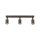 Deckenleuchte 3-flammig Metall Braun 60 cm GU10 verstellbar