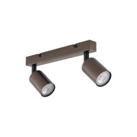 Deckenstrahler Metall Braun 39 cm klein GU10 2-flammig LIDIA
