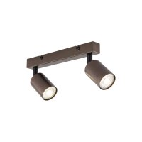 Deckenstrahler Metall Braun 39 cm klein GU10 2-flammig LIDIA
