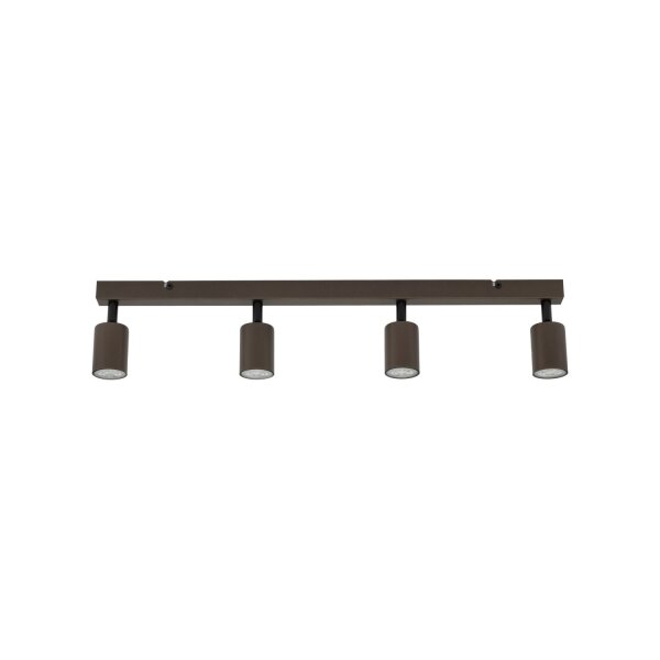 Deckenlampe 4-flammig 83cm lang Metall verstellbar Braun GU10
