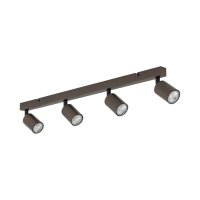 Deckenlampe 4-flammig 83cm lang Metall verstellbar Braun...
