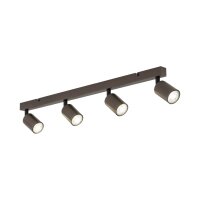 Deckenlampe 4-flammig 83cm lang Metall verstellbar Braun...