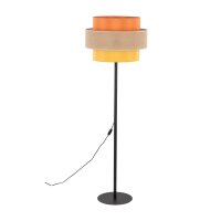 Stehleuchte Wohnzimmer 159cm klein Stoff Jute Metall E27...