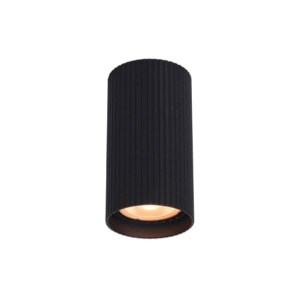 Deckenlampe Metall Schwarz GU10 Ø 5,5 cm H: 10 cm Aufputz