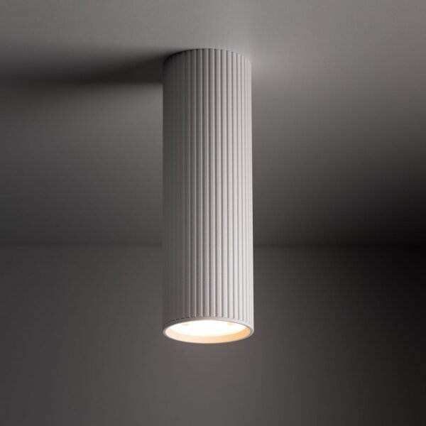 Spot Lampe Decke Weiß Metall GU10 Ø 5,5 cm H: 17 cm Aufputz