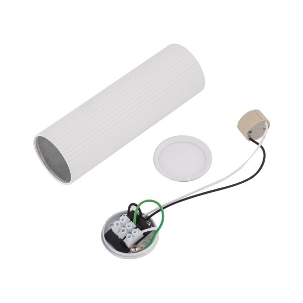 Spot Lampe Decke Weiß Metall GU10 Ø 5,5 cm H: 17 cm Aufputz