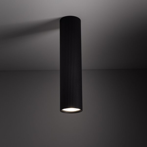 Deckenlampe Schwarz Metall GU10 Ø 5,5 cm H: 24 cm klein