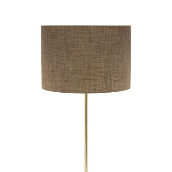 Stehleuchte Metall Stoff E27 160 cm Ø 50 cm in Gold Braun