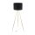 Dreibein Stehlampe 160 cm Metall Stoff E27 Gold Schwarz
