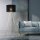 Dreibein Stehlampe 160 cm Metall Stoff E27 Gold Schwarz