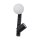 Spot Wandleuchte mit Schalter H: 35 cm GU10 + G9 Glas Metall