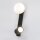 Spot Wandleuchte mit Schalter H: 35 cm GU10 + G9 Glas Metall