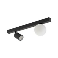Deckenstrahler Glas Metall 49 cm Schwarz Weiß GU10...