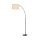 Bogenleuchte 200 cm verstellbar Stoff Metall Schwarz Beige E27