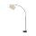 Bogenleuchte 200 cm verstellbar Stoff Metall Schwarz Beige E27