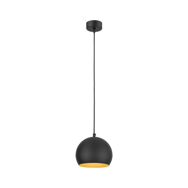 Hängeleuchte Metall E27 rund Ø 17 cm verstellbar Schwarz Kugel