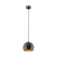 Pendelleuchte Braun Metall rund Ø 17 cm klein E27...