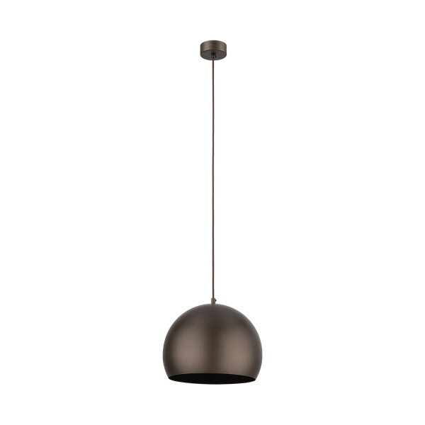 Runde Hängelampe Metall Ø 27 cm E27 Braun Retro Design