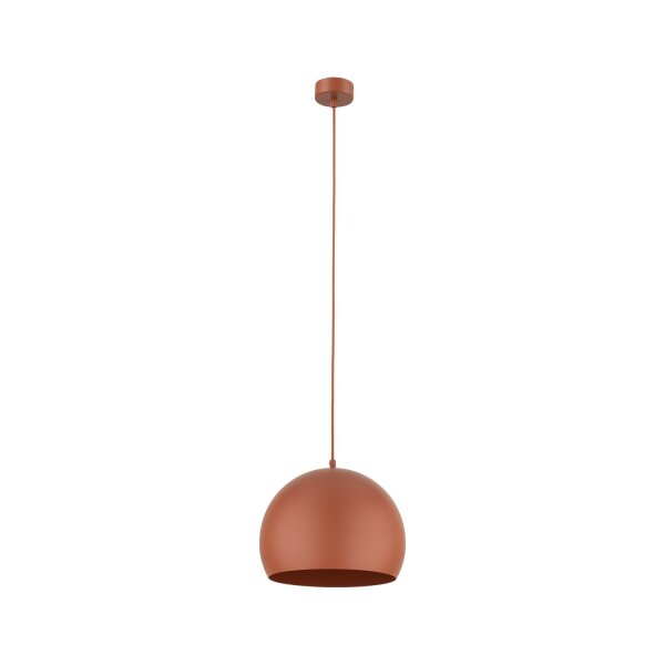 Hängelampe Metall rund Ø 27 cm Rot verstellbar E27 Kugel Retro