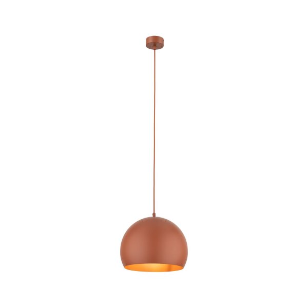 Hängelampe Metall rund Ø 27 cm Rot verstellbar E27 Kugel Retro