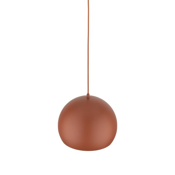 Hängelampe Metall rund Ø 27 cm Rot verstellbar E27 Kugel Retro
