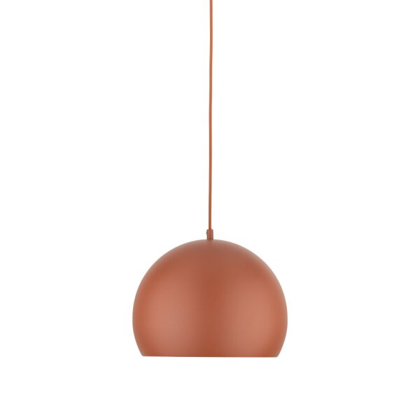 Hängelampe Metall rund Ø 27 cm Rot verstellbar E27 Kugel Retro