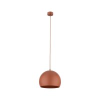 H&auml;ngelampe Metall rund &Oslash; 27 cm Rot verstellbar E27 Kugel Retro