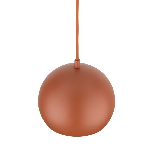 Pendelleuchte Metall Rot Ø 17 cm rund E27 Kugel Schirm