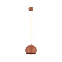 Pendelleuchte Metall Rot Ø 17 cm rund E27 Kugel...
