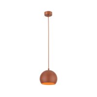 Pendelleuchte Metall Rot Ø 17 cm rund E27 Kugel...