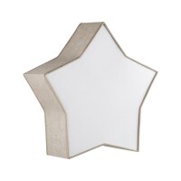 Kinderzimmerleuchte Leinen 45 cm lang Stern Weiß...