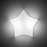 Kinderzimmerleuchte Leinen 45 cm lang Stern Weiß...