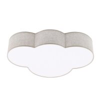 Deckenleuchte Kinderzimmer Leinen 4x E27 Beige Wei&szlig;...