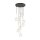 Pendelleuchte Glas Metall H: max. 97 cm verstellbar 7x G9