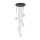 Pendelleuchte Glas Metall H: max. 97 cm verstellbar 7x G9