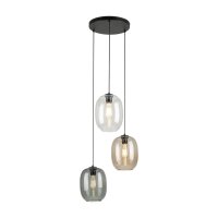 Hängelampe Rauchglas H: max. 110 cm Ø 45 cm...