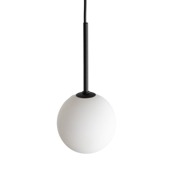 Hängelampe Kugel Ø 12 cm H: max. 160 cm Schwarz Weiß G9 Glas