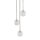 Pendelleuchte 3-flammig verstellbar Glas Metall Ø 25 cm G9