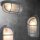 Deckenleuchte Riffelglas Metall Grau L:21 cm Industrie