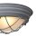Industrie Deckenlampe Metall Glas Grau Weiß Ø29 cm E27