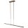 Lange LED Deckenleuchte in Bronze 122 cm 4000 K dimmbar