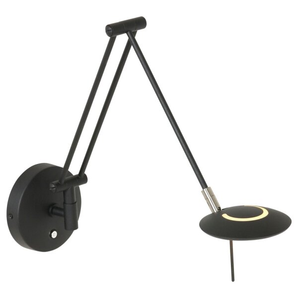 Flexibler LED Wandstrahler Schwarz dimmbar