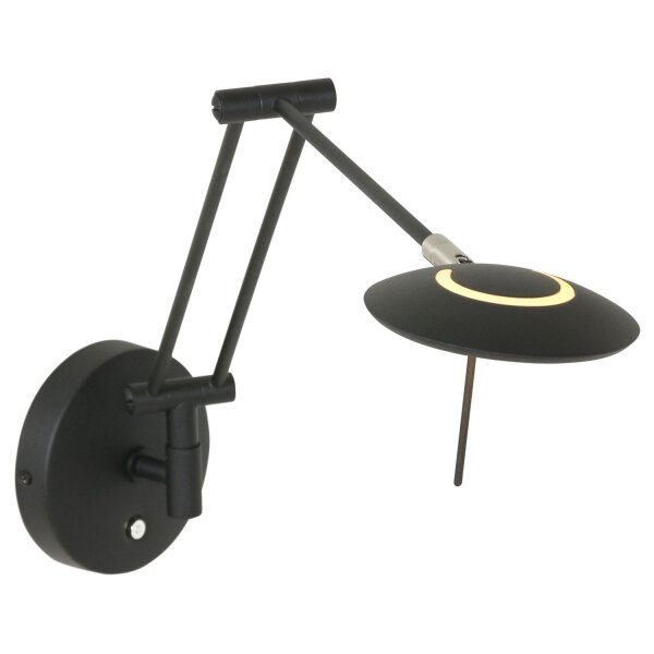 Flexibler LED Wandstrahler Schwarz dimmbar