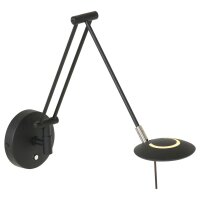 Flexibler LED Wandstrahler Schwarz dimmbar