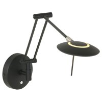 Flexibler LED Wandstrahler Schwarz dimmbar