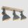 Deckenspot Holz Metall Grün 59 cm E27 3-flmg flexibel