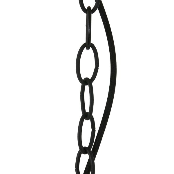 Lange Hängelampe Metall in Schwarz Gold 140 cm E27