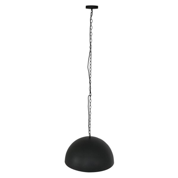 Runde Hängelampe Metall in Schwarz Gold 50 cm Modern